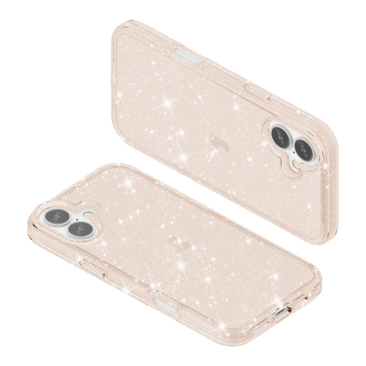For iPhone 16 Plus Shockproof Terminator Glitter Powder Phone Case(Gold) - free shipping - PMC TechLife - Order now!