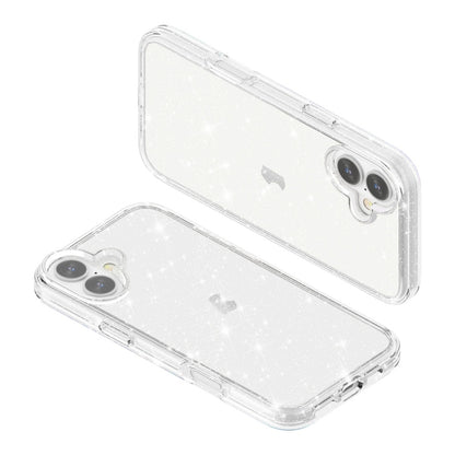 For iPhone 16 Shockproof Terminator Glitter Powder Phone Case(White) - iPhone 16 Cases by PMC Jewellery | Online Shopping South Africa | PMC Jewellery | Buy Now Pay Later Mobicred