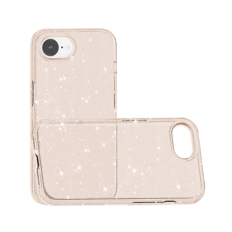 For iPhone 16e Shockproof Terminator Glitter Powder Phone Case(Gold) - iPhone 16e Cases by PMC TechLife | Online Shopping South Africa | PMC TechLife | Buy Now Pay Later Mobicred