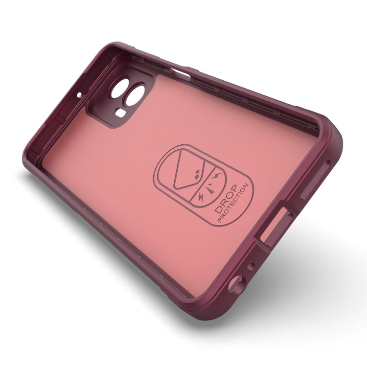 For Motorola Moto G73 5G Magic Shield TPU + Flannel Phone Case(Black) - Motorola Cases by PMC TechLife | Online Shopping South Africa | PMC TechLife | Buy Now Pay Later Mobicred