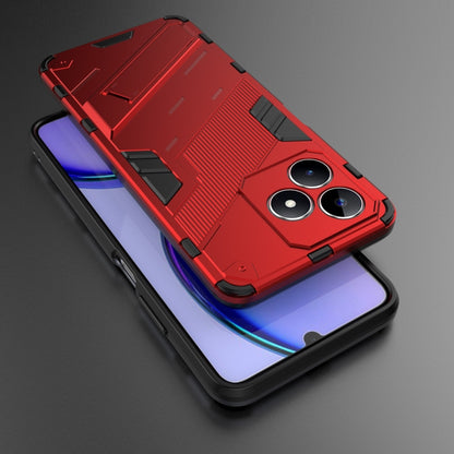 For Realme C53 4G Punk Armor 2 in 1 PC + TPU Phone Case with Holder(Red) - Realme Cases by PMC Jewellery | Online Shopping South Africa | PMC Jewellery | Buy Now Pay Later Mobicred