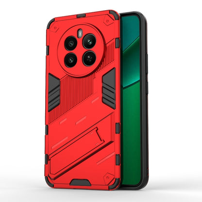 For Realme 12+ 5G Global Punk Armor 2 in 1 PC + TPU Phone Case with Holder(Red) - Realme Cases by PMC Jewellery | Online Shopping South Africa | PMC Jewellery | Buy Now Pay Later Mobicred