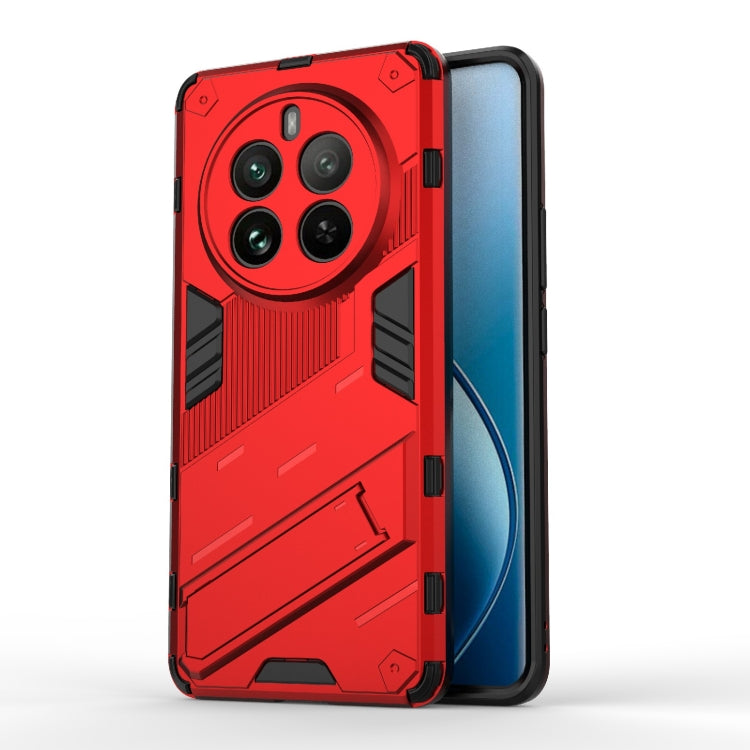 For Realme 12 Pro 5G Global Punk Armor 2 in 1 PC + TPU Phone Case with Holder(Red) - Realme Cases by PMC Jewellery | Online Shopping South Africa | PMC Jewellery | Buy Now Pay Later Mobicred