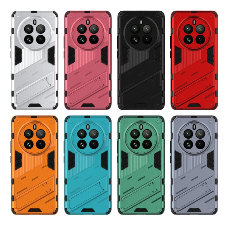 For Realme 12 Pro 5G Global Punk Armor 2 in 1 PC + TPU Phone Case with Holder(Blue) - Realme Cases by PMC TechLife | Online Shopping South Africa | PMC TechLife | Buy Now Pay Later Mobicred