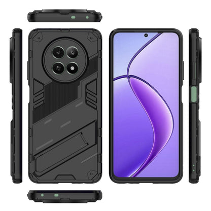 For Realme 12 5G Global Punk Armor 2 in 1 PC + TPU Phone Case with Holder(Black) - Realme Cases by PMC Jewellery | Online Shopping South Africa | PMC Jewellery | Buy Now Pay Later Mobicred