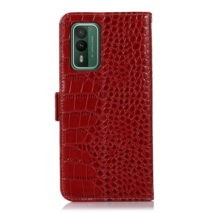 For Nokia XR21 Crocodile Top Layer Cowhide Leather Phone Case(Red) - free shipping - PMC TechLife - Order now!