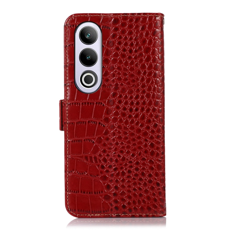 For OnePlus Nord CE4 5G Global Crocodile Top Layer Cowhide Leather Phone Case(Red) - OnePlus Cases by PMC TechLife | Online Shopping South Africa | PMC TechLife | Buy Now Pay Later Mobicred