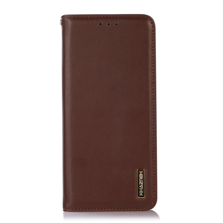 For OnePlus Ace 2 Pro KHAZNEH Nappa Top Layer Cowhide Leather Phone Case(Brown) - OnePlus Cases by PMC TechLife | Online Shopping South Africa | PMC TechLife | Buy Now Pay Later Mobicred