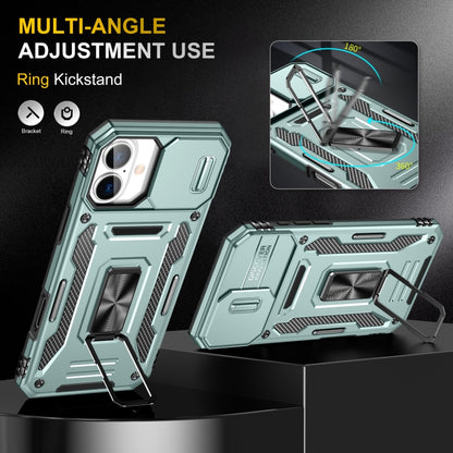 For iPhone 16 Armor PC + TPU Camera Shield Phone Case(Alpine Green) - iPhone 16 Cases by PMC Jewellery | Online Shopping South Africa | PMC Jewellery | Buy Now Pay Later Mobicred