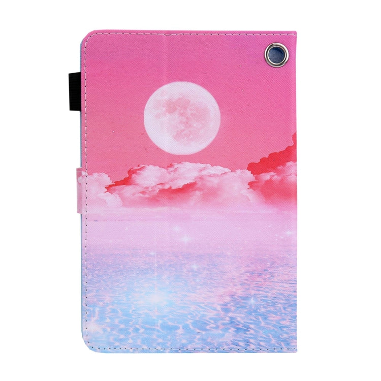 For Amazon Fire Max 11 2023 Colored Drawing Leather Smart Tablet Case(Red Moom) - Amazon by PMC TechLife | Online Shopping South Africa | PMC TechLife | Buy Now Pay Later Mobicred