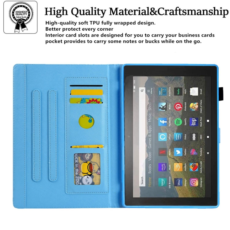 For Amazon Fire Max 11 2023 Colored Drawing Leather Smart Tablet Case(Dual Pink Butterflies) - Amazon by PMC TechLife | Online Shopping South Africa | PMC TechLife | Buy Now Pay Later Mobicred