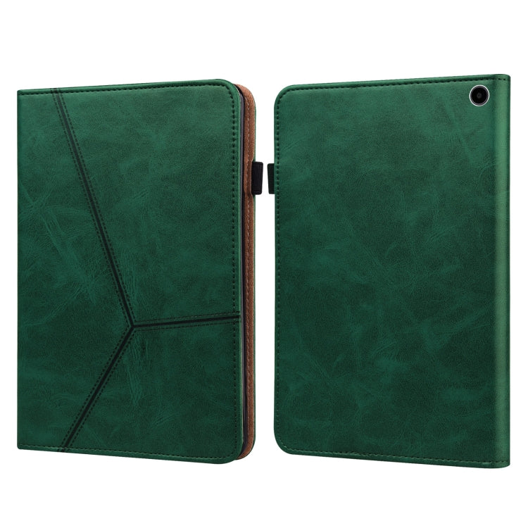 For Amazon Fire Max 11 Embossed Striped Leather Tablet Case(Green) - free shipping - PMC TechLife - Order now!
