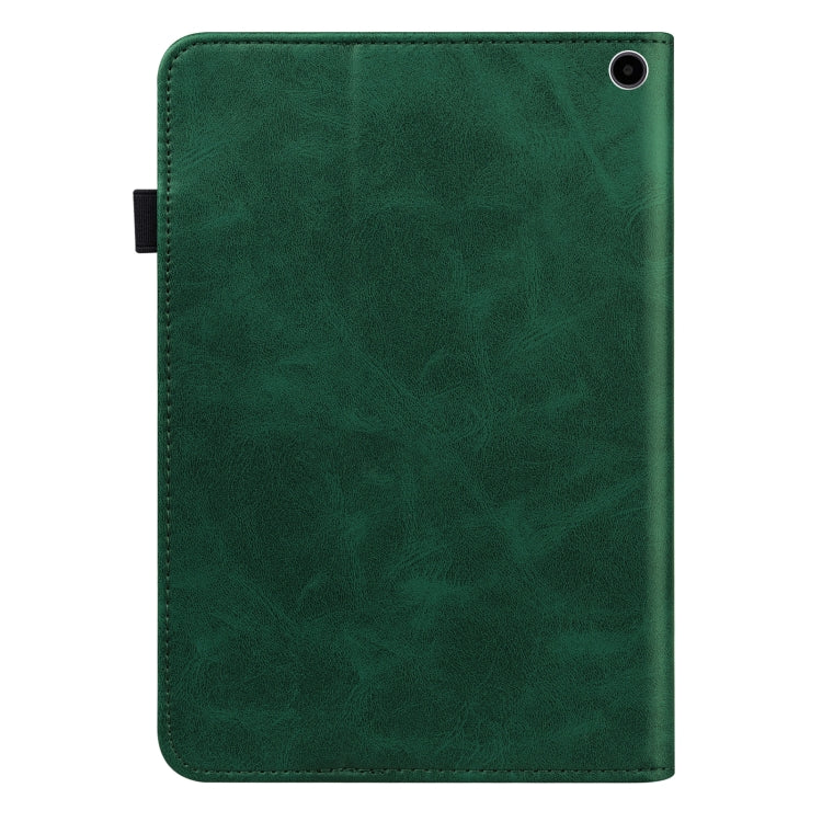 For Amazon Fire Max 11 Embossed Striped Leather Tablet Case(Green) - free shipping - PMC TechLife - Order now!
