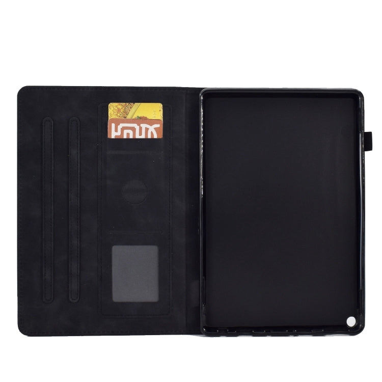 For Amazon Fire Max 11 2023 Embossed Tower Flip Smart Leather Tablet Case(Black) - Amazon by PMC TechLife | Online Shopping South Africa | PMC TechLife | Buy Now Pay Later Mobicred