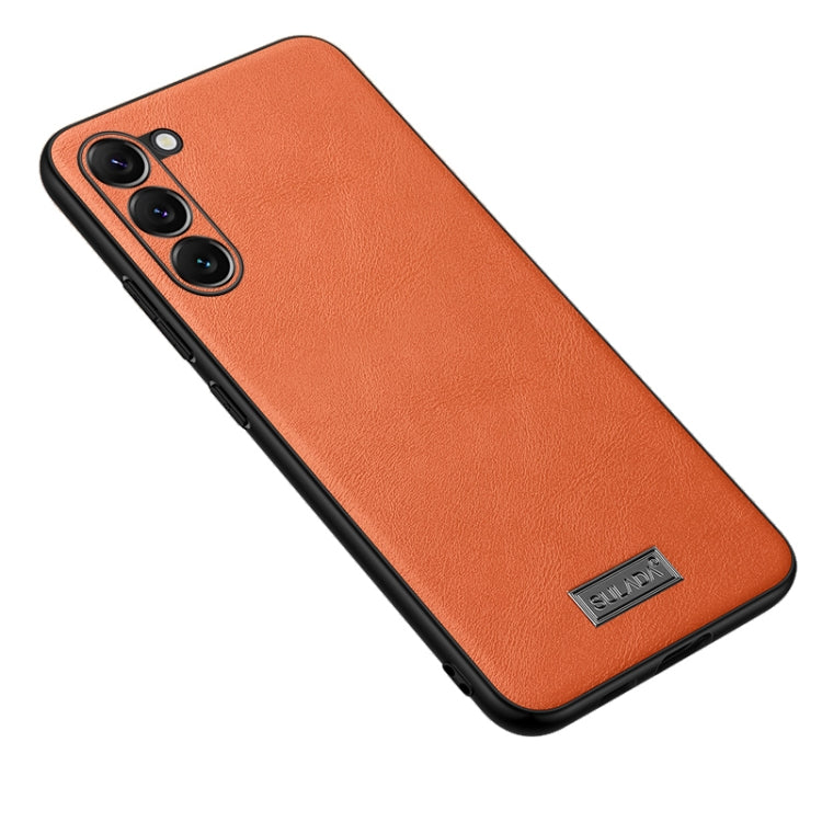 For Samsung Galaxy S24+ 5G SULADA Shockproof TPU Hybrid Handmade Leather Phone Case(Orange) - Galaxy S24+ 5G Cases by SULADA | Online Shopping South Africa | PMC Jewellery | Buy Now Pay Later Mobicred