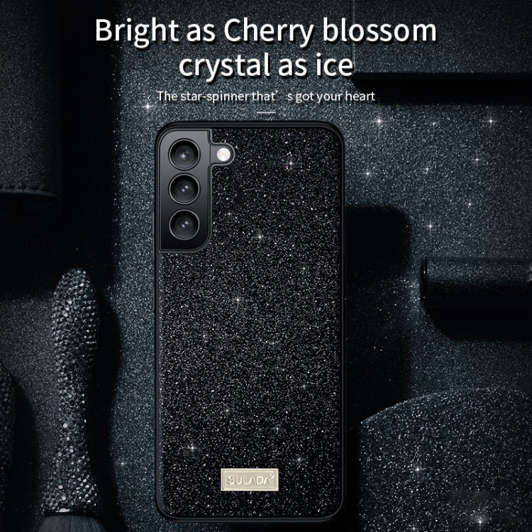 For Samsung Galaxy S24 5G SULADA Glittery TPU Hybrid Handmade Leather Phone Case(Black) - Galaxy S24 5G Cases by SULADA | Online Shopping South Africa | PMC Jewellery | Buy Now Pay Later Mobicred