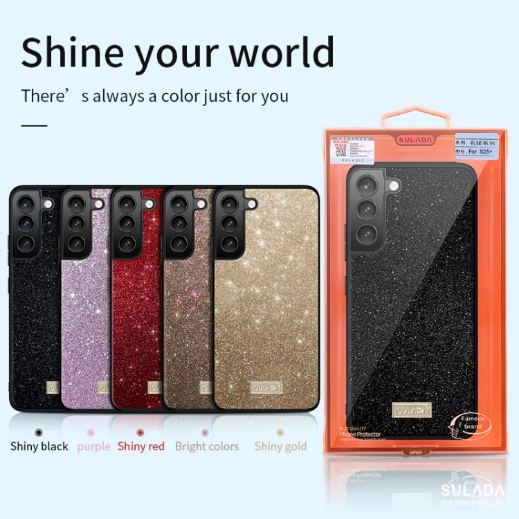 For Samsung Galaxy S24+ 5G SULADA Glittery TPU Hybrid Handmade Leather Phone Case(Colorful) - Galaxy S24+ 5G Cases by SULADA | Online Shopping South Africa | PMC Jewellery | Buy Now Pay Later Mobicred