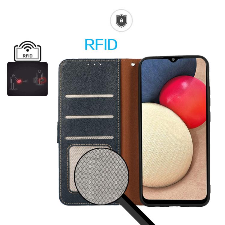 For iPhone 17 Air KHAZNEH Litchi Texture Leather RFID Phone Case(Blue) - free shipping - PMc TechLife - Order now!