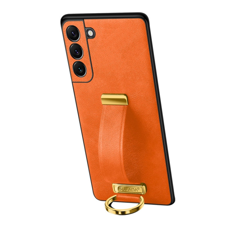 For Samsung Galaxy S24+ 5G SULADA PC Hybrid Leather Texture Skin Feel Shockproof Phone Case(Orange) - Galaxy S24+ 5G Cases by SULADA | Online Shopping South Africa | PMC Jewellery | Buy Now Pay Later Mobicred