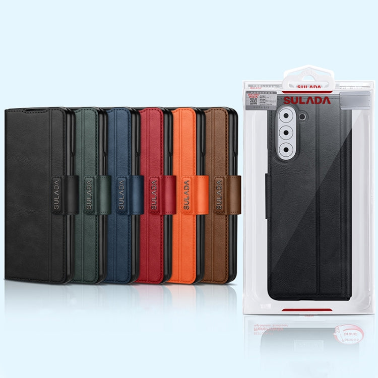 For Honor Magic Vs SULADA All-inclusive Magnetic Snap Flip Leather Phone Case(Brown) - free shipping - PMC TechLife - Order now!