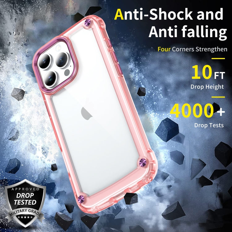 For iPhone 16 Pro Skin Feel TPU + PC Phone Case(Transparent Pink) - iPhone 16 Pro Cases by PMC Jewellery | Online Shopping South Africa | PMC Jewellery | Buy Now Pay Later Mobicred