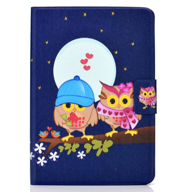 For Amazon Fire Max 11 2023 Colored Drawing Smart Leather Tablet Case(Couple Owls) - Amazon by PMC TechLife | Online Shopping South Africa | PMC TechLife | Buy Now Pay Later Mobicred