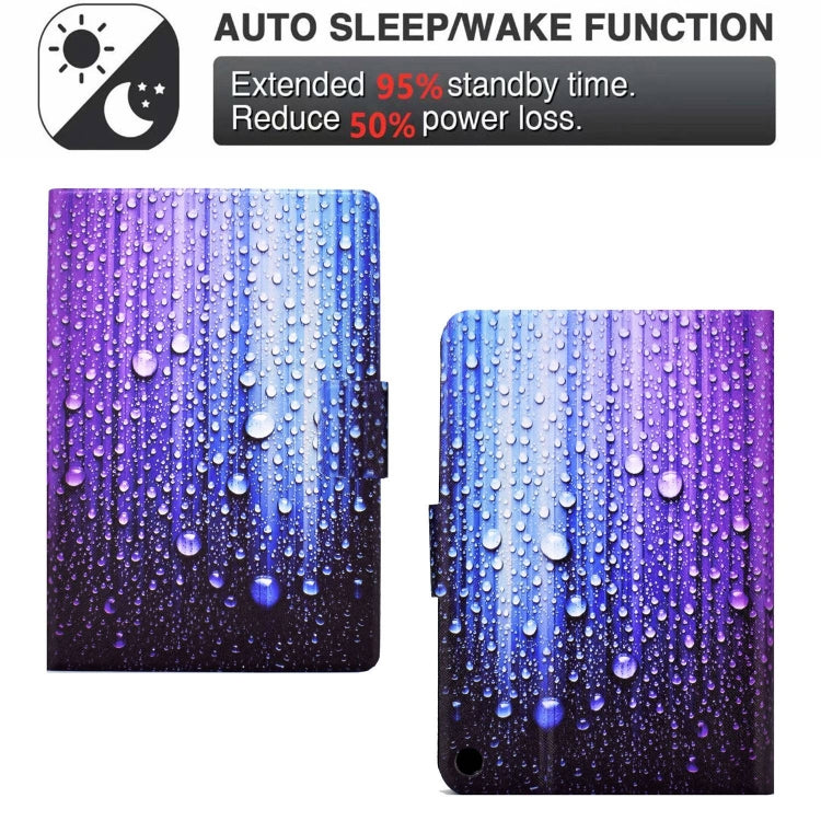 For Amazon Fire Max 11 2023 Colored Drawing Smart Leather Tablet Case(Waterdrop) - Amazon by PMC TechLife | Online Shopping South Africa | PMC TechLife | Buy Now Pay Later Mobicred