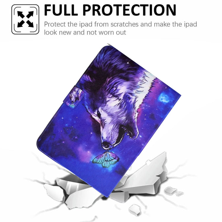 For Amazon Fire Max 11 2023 Colored Drawing Smart Leather Tablet Case(Butterfly Wolf) - Amazon by PMC TechLife | Online Shopping South Africa | PMC TechLife | Buy Now Pay Later Mobicred