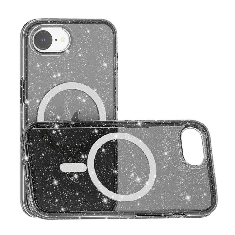 For iPhone 16e Terminator Style Glitter Powder MagSafe Magnetic Phone Case(Black) - free shipping - PMC TechLife - Order now!
