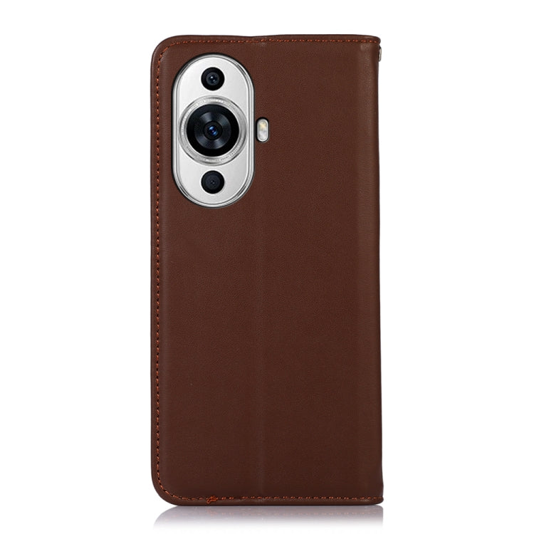 For Huawei Nova 11 KHAZNEH Nappa Top Layer Cowhide Leather Phone Case(Brown) - Huawei Cases by PMC TechLife | Online Shopping South Africa | PMC TechLife | Buy Now Pay Later Mobicred