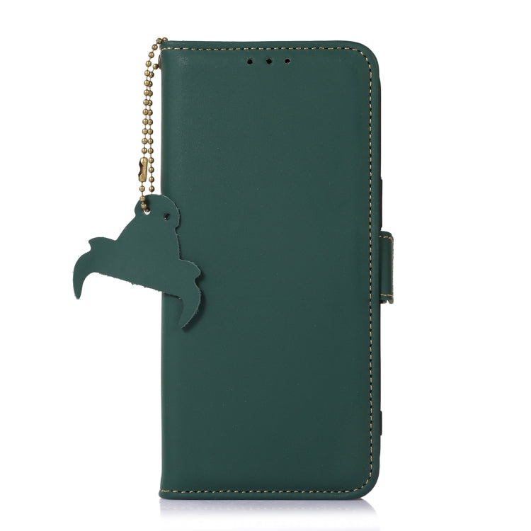 For Honor X8b Genuine Leather Magnetic RFID Leather Phone Case(Green) - free shipping - PMC TechLife - Order now!