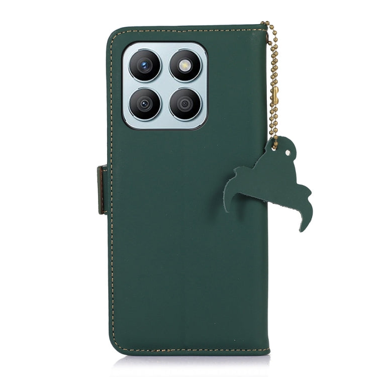 For Honor X8b Genuine Leather Magnetic RFID Leather Phone Case(Green) - free shipping - PMC TechLife - Order now!