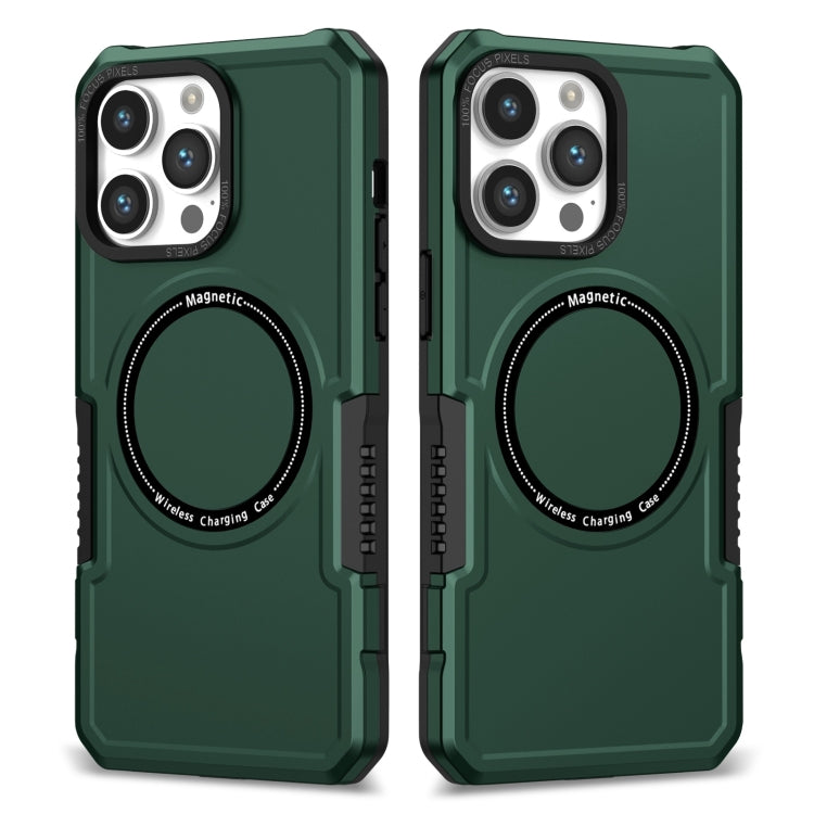 For iPhone 15 Pro MagSafe Shockproof Armor Phone Case(Dark Green) - iPhone 15 Pro Cases by PMC TechLife | Online Shopping South Africa | PMC TechLife