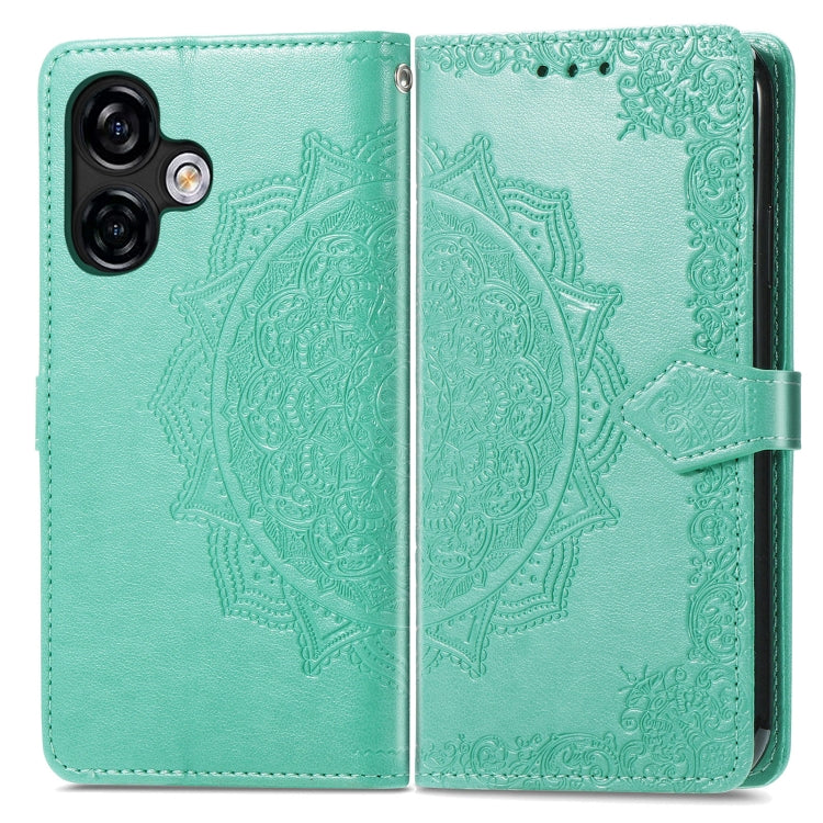 For Ulefone Note 16 Pro Mandala Flower Embossed Leather Phone Case(Green) - Ulefone Cases by PMC Jewellery | Online Shopping South Africa | PMC Jewellery | Buy Now Pay Later Mobicred