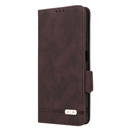 For Realme C53 4G / Narzo N53 4G Magnetic Clasp Leather Phone Case(Brown) - Realme Cases by PMC Jewellery | Online Shopping South Africa | PMC Jewellery | Buy Now Pay Later Mobicred