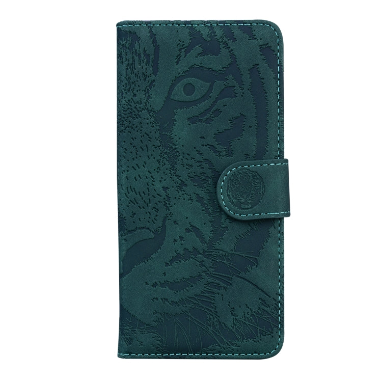 For iPhone SE 2024 Tiger Embossing Pattern Leather Phone Case(Green) - More iPhone Cases by PMC Jewellery | Online Shopping South Africa | PMC Jewellery | Buy Now Pay Later Mobicred