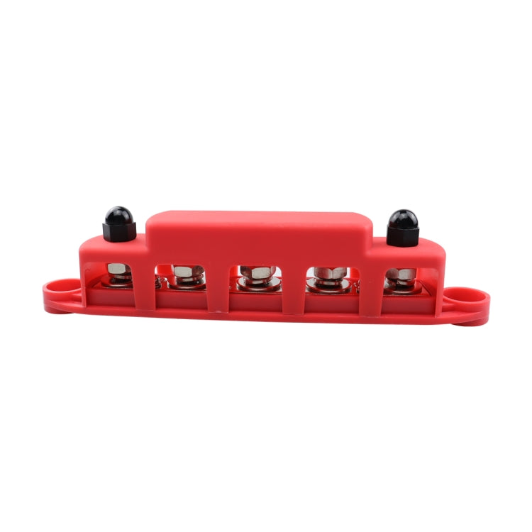 CP-4122-02 RV Yacht M8 Single Row 5-way Power Distribution Block Busbar with Cover - Booster Cable & Clip by PMC Jewellery | Online Shopping South Africa | PMC Jewellery | Buy Now Pay Later Mobicred