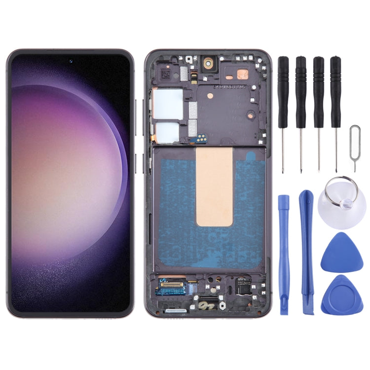 For Samsung Galaxy S23 SM-S911B EU Version Original LCD Screen Digitizer Full Assembly with Frame - free shipping - PMc TechLife - Order now!