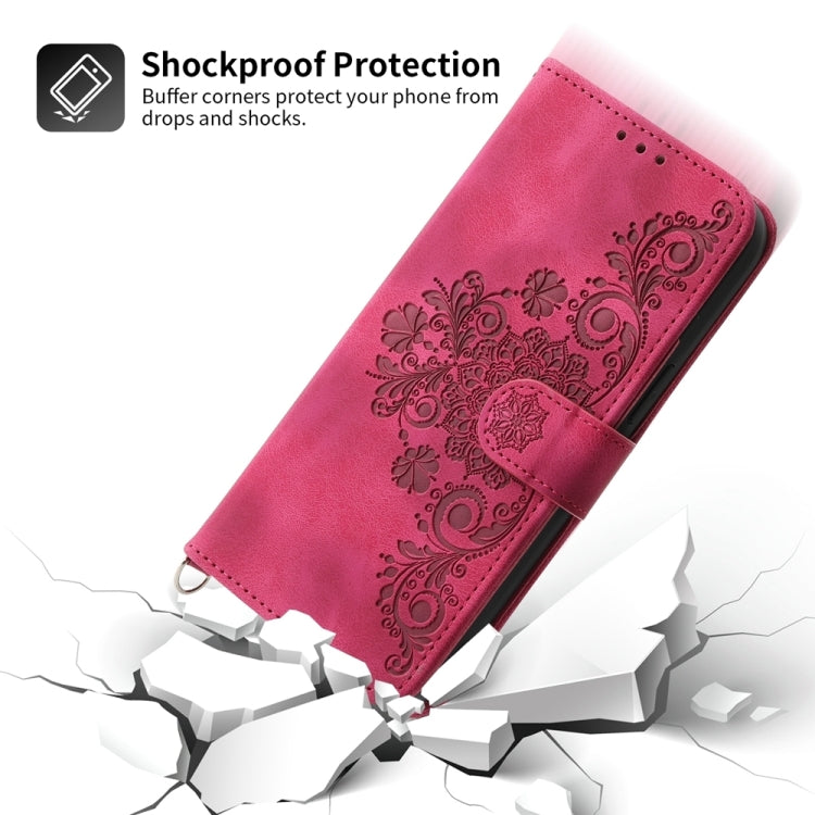 For Xiaomi Redmi Note 13 Pro+ Skin-feel Flowers Embossed Wallet Leather Phone Case(Wine Red) - Note 13 Pro+ Cases by PMC Jewellery | Online Shopping South Africa | PMC Jewellery | Buy Now Pay Later Mobicred