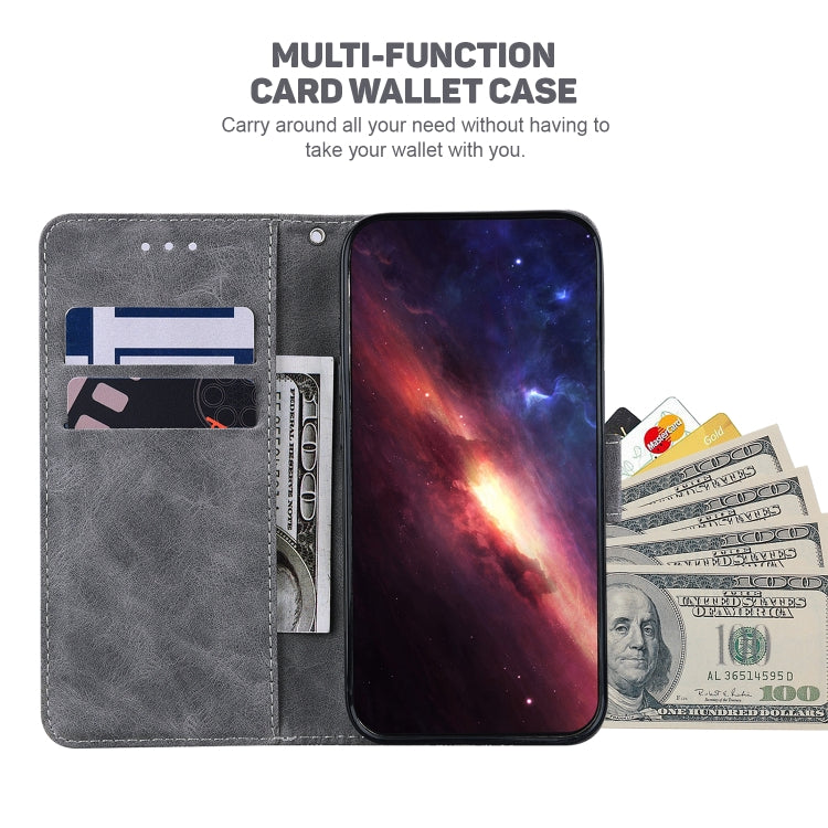 For Realme C67 4G Global Geometric Embossed Leather Phone Case(Grey) - C67 Cases by PMC TechLife | Online Shopping South Africa | PMC TechLife | Buy Now Pay Later Mobicred