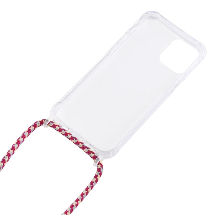 For iPhone 16 Plus Transparent Acrylic Airbag Shockproof Phone Protective Case with Lanyard(Pink) - iPhone 16 Plus Cases by PMC Jewellery | Online Shopping South Africa | PMC Jewellery | Buy Now Pay Later Mobicred