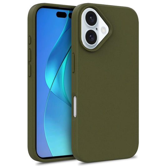 For iPhone 16 Starry Series Shockproof Straw Material + TPU Protective Case(Army Green) - iPhone 16 Cases by PMC Jewellery | Online Shopping South Africa | PMC Jewellery | Buy Now Pay Later Mobicred