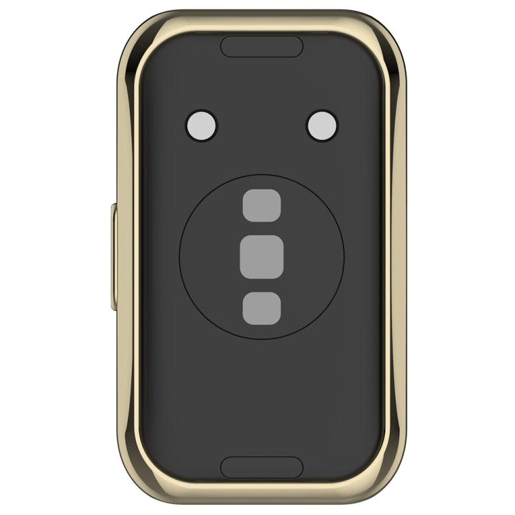 For Huawei Band 8 Full Coverage TPU Electroplating Watch Protective Case(Light Gold) - Watch Cases by PMC Jewellery | Online Shopping South Africa | PMC Jewellery