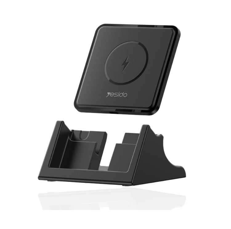 Yesido DS15 15W Desktop Wireless Fast Charger with Detachable Phone Holder(Black) - Wireless Charger by Yesido | Online Shopping South Africa | PMC Jewellery | Buy Now Pay Later Mobicred