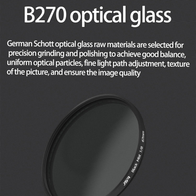 JSR Black Mist Filter Camera Lens Filter, Size:82mm(1/8 Filter) - free shipping - PMC TechLife - Order now!