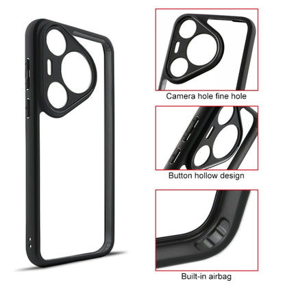 For Huawei Pura 70 Frosted TPU + Transparent PC Phone Case(Black) - Huawei Cases by PMC Jewellery | Online Shopping South Africa | PMC Jewellery | Buy Now Pay Later Mobicred