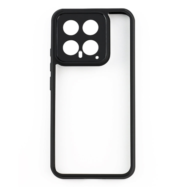 For Xiaomi 14 Frosted TPU + Transparent PC Phone Case(Black) - 14 Cases by PMC TechLife | Online Shopping South Africa | PMC TechLife