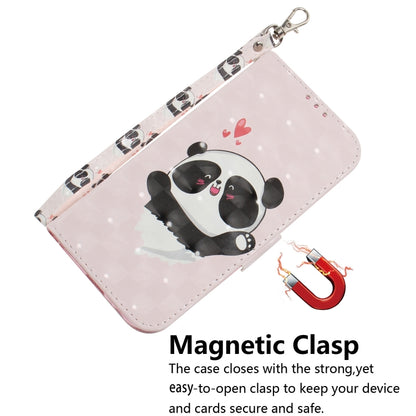 For iPhone SE 2024 3D Colored Horizontal Flip Leather Phone Case(Heart Panda) - More iPhone Cases by PMC Jewellery | Online Shopping South Africa | PMC Jewellery | Buy Now Pay Later Mobicred