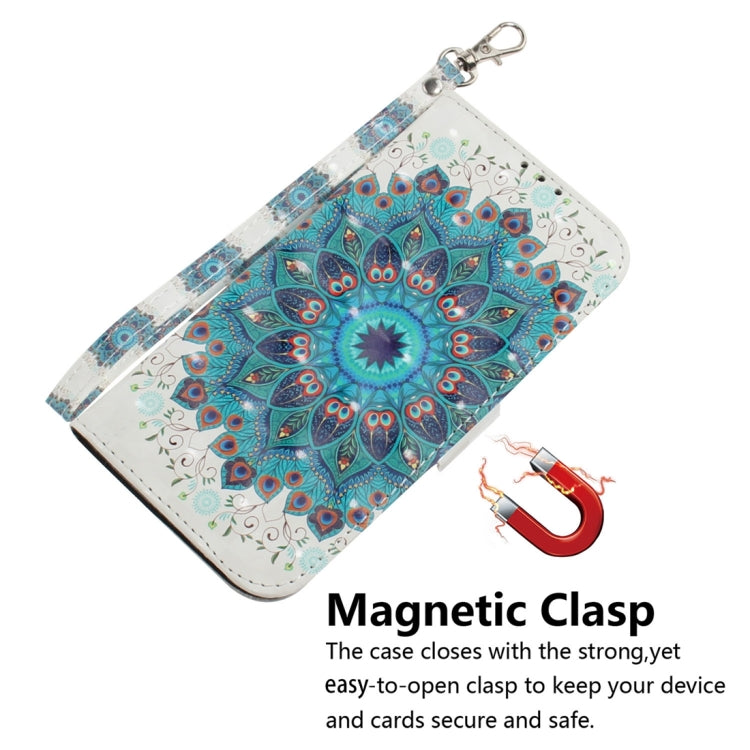 For Motorola Edge 2024 3D Colored Flip Leather Phone Case(Peacock Wreath) - Motorola Cases by PMC Jewellery | Online Shopping South Africa | PMC Jewellery | Buy Now Pay Later Mobicred