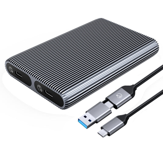 ORICO AM2C3-2N Dual-bay M.2 NVME + NVME SSD Enclosure(Grey) - HDD Enclosure by ORICO | Online Shopping South Africa | PMC Jewellery | Buy Now Pay Later Mobicred